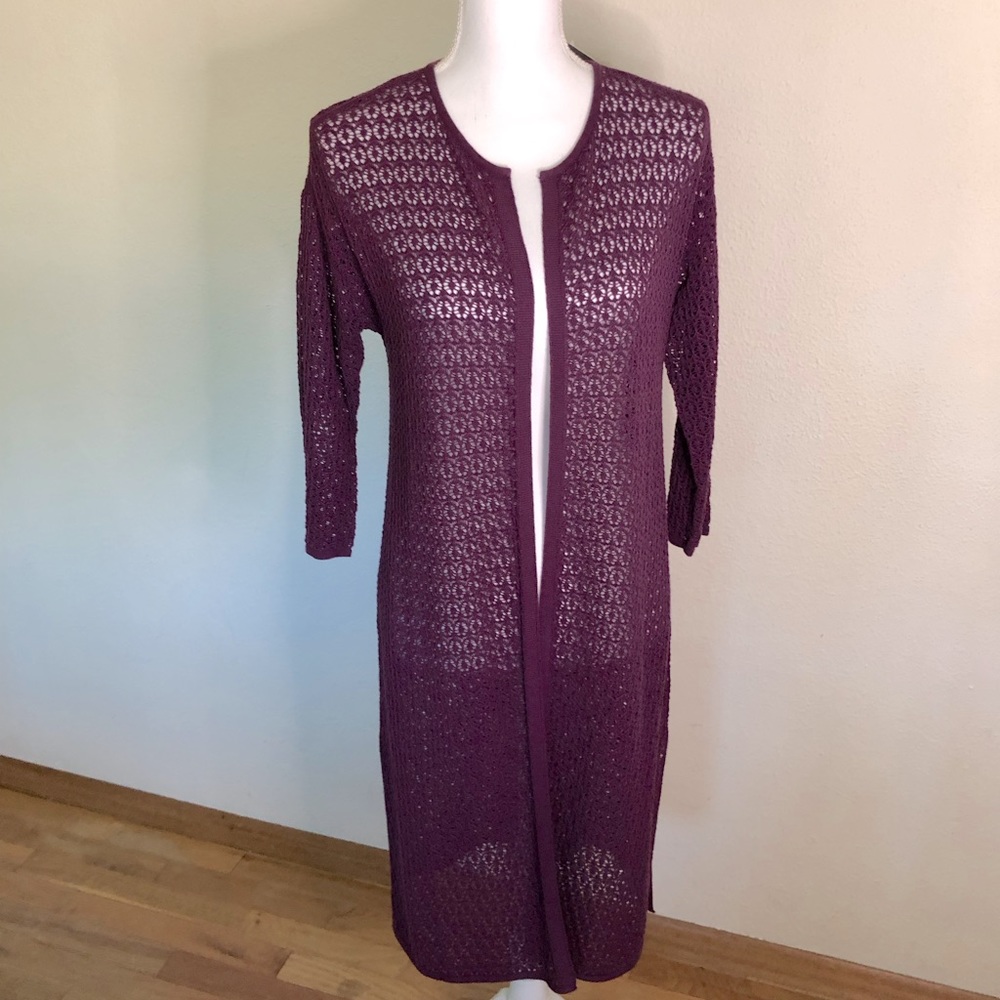 J.Jill cardigan crocheted duster length